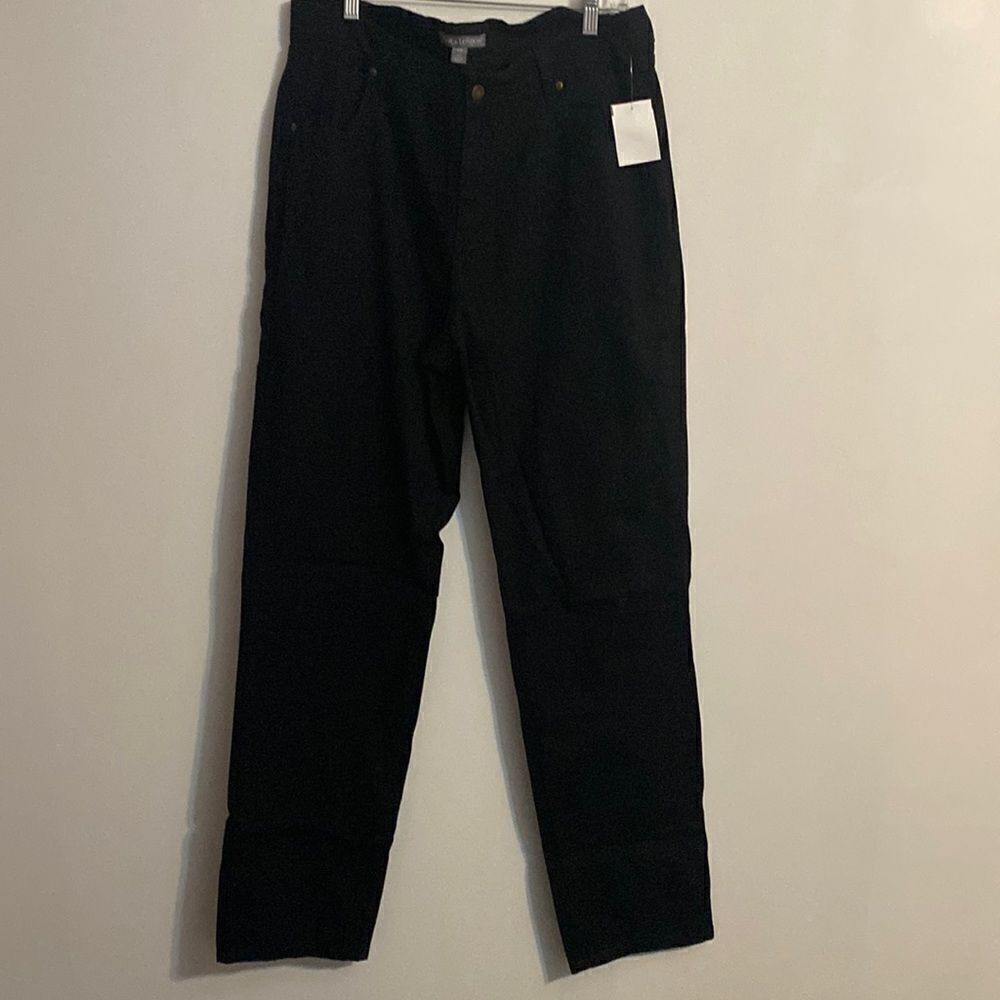 Jessica London Black 5 pocket denim jeans, size 16WT